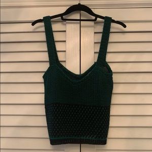Zara Green and Black Knit Tank